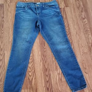 S & Co low rise jeans rhinestone front legs 12